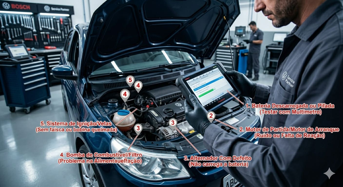 5 motivos que fazem o carro não ligar de repente e como identificar o problema